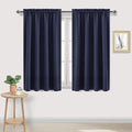 DWCN Navy Room Darkening Blackout Curtains - Thermal Insulated Privacy Energy Saving Window Curtain Drapes 52 x 54 inch Length, Set of 2 Bedroom Living Room Curtains