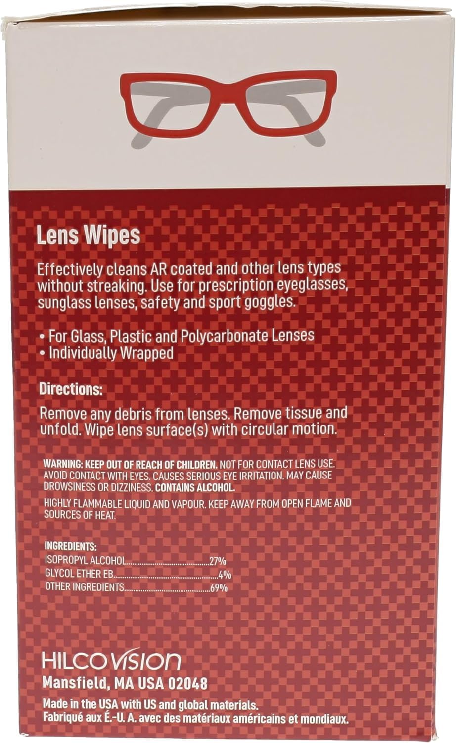 OptiPlus Eyeglass Lens Wipes l Pre-Moistened l Cleaning Wipes for Glasses, Smart Phones, Optical Lens, Goggles, and Watch Screen l Quick-Dry & Scratch-Free | 200 Count (Pack of 1))