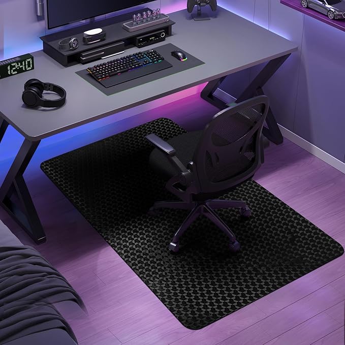 Vicwe Office Chair Mat for Hard Floor, 55"x36" Anti-Slip PVC Computer Chair Mats for Gaming, Easy Glide for Chairs, Multi-Purpose Floor Protector Desk Chair Mat for Home Office