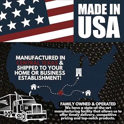 COATEDOUTDOORFURNITURE RFT-P-TXTDBL Heavy Duty Round Trash Receptacle with Flat Top, Liner Included, 32 Gallon, Textured Dark Blue, Made in America