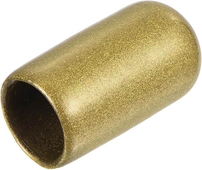 uxcell 20pcs Rubber End Caps 3/8"(9.5mm) ID Vinyl Round Tube Bolt Cap Cover Thread Protectors Gold