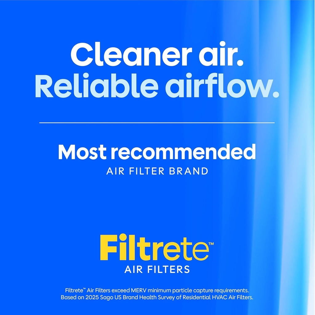 Filtrete 14x36x1 AC Furnace Air Filter, MERV 11, MPR 1000, Micro Allergen Defense, 3-Month Pleated 1-Inch Electrostatic Air Cleaning Filter, 6 Pack (Actual Size 13.88x35.9x0.81 in)