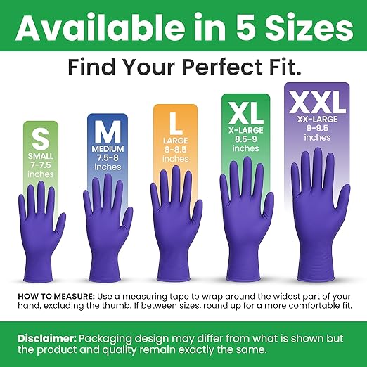 SAFEWAY Nitrile Disposable Gloves — Multi-Purpose Powder-Free, Non-Latex, Medical Use, and Textured Fingertips for Food Prep, Cleaning, Tattoo, Nursing, Lab, Examination, & More — (140000pcs, Small)