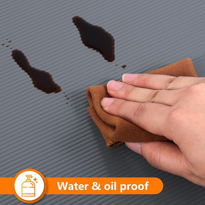 Shelf Liners for Kitchen Cabinets Drawer Liner Non Adhesive Cupboard Mat EVA Material Waterproof Refrigerator Mats Washable Fridge Liner for Cupboard and Desks Liner Gray 11.8 x 59 Inches