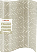 Glotoch Premium Non Slip Shelf Liner, Non Adhesive Drawer Liner, Waterproof Shelf Liners for Kitchen Cabinets, Drawer, Fridge, Wire Shelving, Pantry-12" X240", Heavy Duty, Beige Herringbone