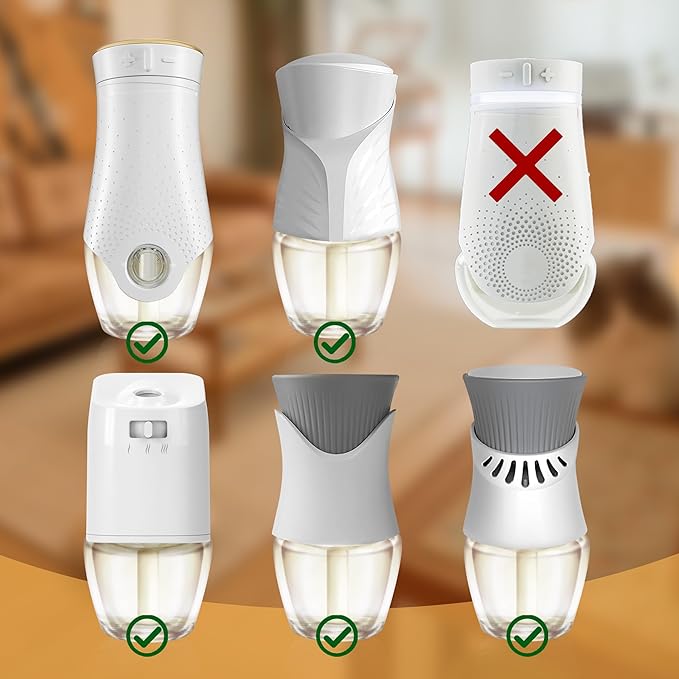 Plug-in Refills Home Plug-in Air Freshener - Hawaiian Scent Refills 6 Count Long-Lasting Fragrance, For Rooms and Bathrooms Wall, Compatible with Air Wick, Compatible with Glade