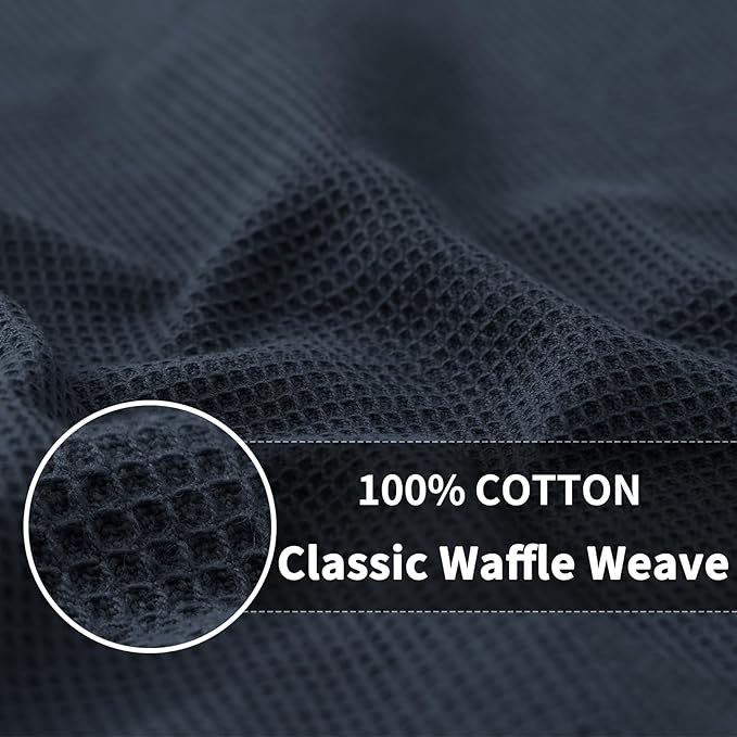 Homaxy 100% Cotton Waffle Weave Dish Cloths - 8 Pack Soft and Absorbent Dish Towels - 12 x 12 Inches Quick Dry Dish Rags - Multiple Colour