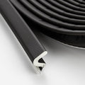 Weather Stripping Door Seal Strip Soundproof Q Foam Weather Stripping for Door Frame, Exterior Door Weather Stripping for Large Gap, Easy to Install（Black, 50FT