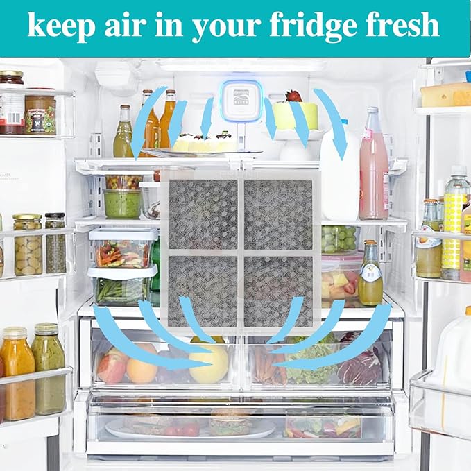 SEISSO LT120F Fresh Refrigerator Air Filter Replacement for LG, Compatible with Kenmore - Freshen up Refrigerator Air, Absorb Odors - 6 Packs