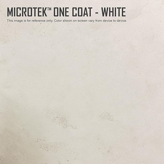 SureCrete MicroTek One Coat | White | 40 lb Bag | Microcement Overlay for Interior & Exterior Walls, Bathrooms, Fireplace Surrounds & Floors | Use with Pigment Packs for Custom Colors