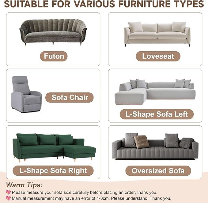 OTOB Couch Covers for Sofa Pet Friendly, Washable & Non Slip Fuzzy Dog Couch Cover Love Seat Sofa Slipcovers, All Seasons Cozy Soft Plush Furniture Protector Cushion Mat (Coffee, 27.6" x 59.1")