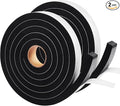 Seal Foam Tape, 2 Rolls 1/2 Inch W x 1/2 Inch T Weather Stripping for Door and Window,High Density Single Sided Closed Cell Door Insulation Weather Strip, 2 Rolls Total 13FT Black