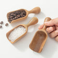 Wooden Scoops for Canisters 3PCS Wooden Scoop for Jars Acacia Mini Measuring Spoons for Ground Coffee Scoops Shovel Kitchen Scooping for Tea Powder & Bath Salt Laundry Detergent Shove- Multipurpose