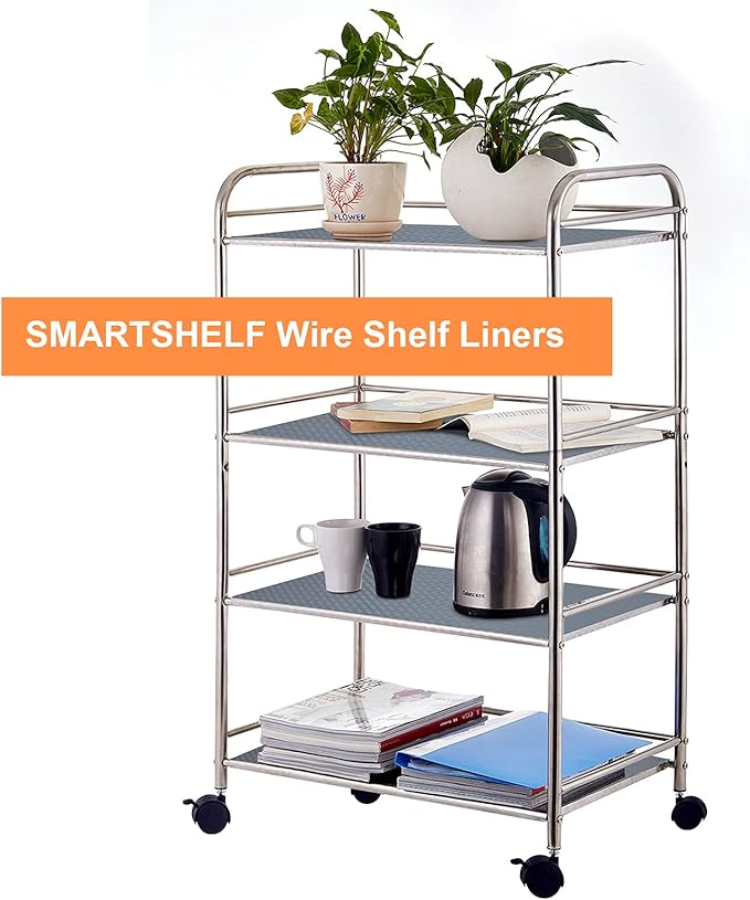 Shelf Liners for Kitchen Cabinets Refrigerator Liners Waterproof & Oil-Proof Kitchen Cupboard Liner Non-Slip Drawer Mats EVA Material Non Adhesive Fridge Mats for Shelves 11.8 x 118 Inches