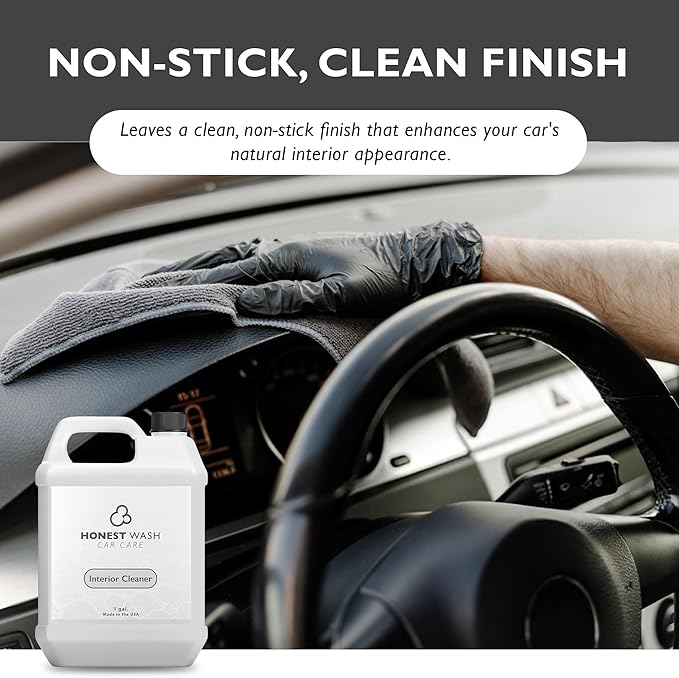 Interior Cleaner Cleans and Shines Rubber, Plastic, and Vinyl | All-Purpose Interior Cleaner for Dashboards, Door Panels, and More | Dries Quickly to a Non-Stick Finish (128 Fl Oz (Pack of 1))