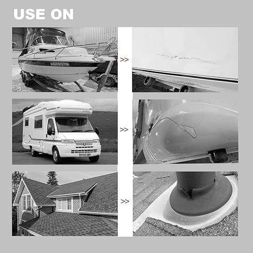 White RV Roof Sealant Tape, 6" x 10' Waterproof Repair Seal Tape – Extra Thick, UV-Resistant, Weatherproof Patch for Permanent Leak Sealing on RVs, Trailers, and Mobile Homes