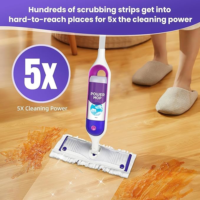 50 Pack Power Mop Refills Pads for Swiffer, Disposable Power Mop Refills for Power Mop Multi-Surface Mop Power Mop Pads Replacement Power Mop Pads Refills Spray Mopping Pads Hardwood Floor Cleaning