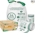 Compostable Kitchen Waste Trash Bags 3-4 Gallon (100 Pack) Heavy Duty 100% Biodegradable White Compost Bags for Countertop Bin, ASTM D6400, BPI & OK Compost HOME Certified, Eco-Friendly & Recyclable