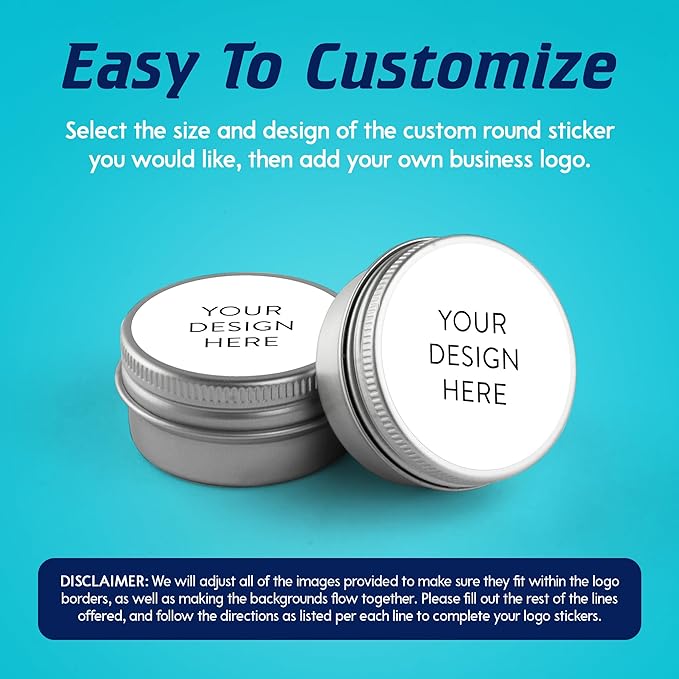 5-1000 Custom Vinyl Stickers - Upload Your own Image, Text, Design, Logo - Personalized Logo Labels for Handmade, Packaging, Bottle, Jars, Candle, Brand Stickers (White, 1x1)