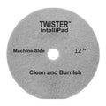 Diversey DD1229104 TASKI Twister Intellipad Diamond Coated Floor Machine Cleaning Pad, Made in USA, Burnish to High Super Gloss Finish, Grey/Brown, 12-inch (Pack of 2)