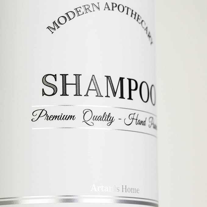 Clear Refillable Shampoo and Conditioner Bottles - Body Wash, Shampoo and Conditioner Dispenser - PET Plastic Shampoo Bottles Refillable with Pump - Waterproof Labels - 16 oz, 3 Pack