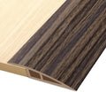 Vinyl Door Threshold Flooring Transition Strip Self Adhesive Carpet Edging Strip for Laminate Doorway Edge Threshold from 2/5" to 3/5" (Grayish Brown Wood Grain, 10 Ft)