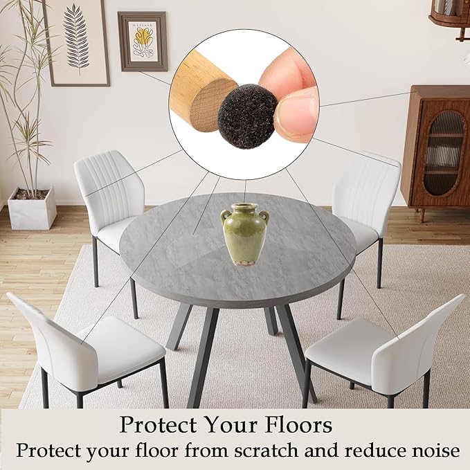 Fursafe&Q Felt Furniture Pads, Furniture Felt Pads for Hardwood Floors -Self Adhesive Chair Leg Floor Protectors, Protect Your Floors from Nicks, Bumps and Scratch, 201 Pcs Brown Beige Chair Feet