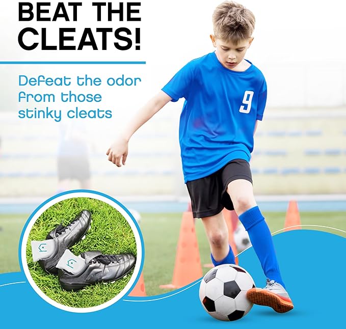 NonScents Shoe Deodorizer 2-Pack (4 Count) - Odor Eliminator, Air Freshener, Smell Absorber, Scent Remover for Shoes, Gym Bags, Soccer Cleats, Closets, Pet Area, Reusable - Shoe Deodorant