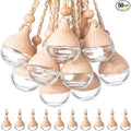 BBTO 50 Pcs Hanging Car Air Freshener Car Diffuser Bottles Empty Glass Perfume Bottle Freshener Diffuser Bottle Pendant for Essential Oil Fragrance Aromatherapy Bottle Ornament(Water Drop)