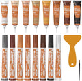 REALINN Wood Furniture Repair Kit 8 Light Colors- Wood Fillers and Touch Up Markers, Repair Scratch, Cracks, Discoloration for Wooden Door, Floor, Table, Cabinet