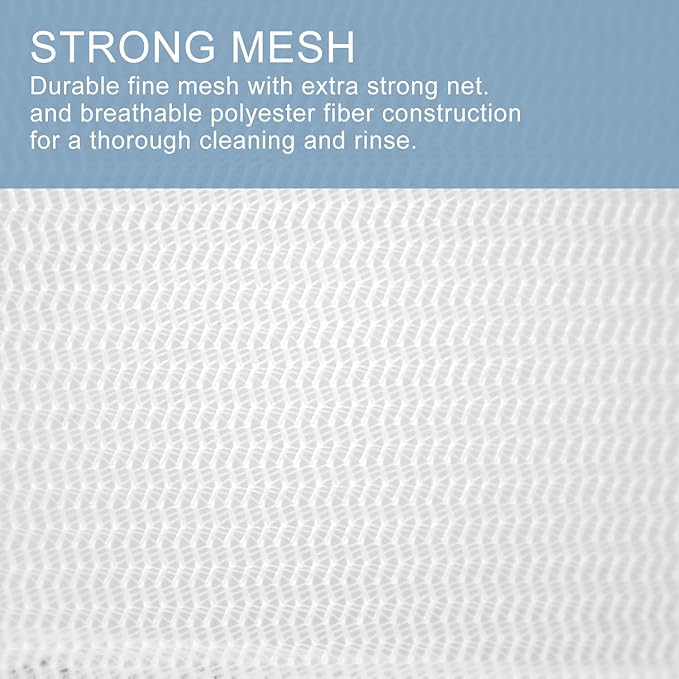 Muchfun 4Pcs Durable Fine Mesh Laundry Bags for Delicates 12 x 16 Inches (4, Medium)