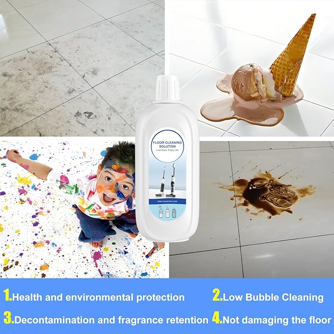 5 Bottles Compatible with Tineco Cleaning Solution 500ml Per Bottle Lavender Scents Floor Cleaner Compatible with All Robot Vacuums with Mopping and Cordless Wet/Dry Vacuum (Lavender Scents)