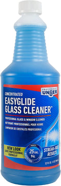 Unger Professional Streak-Free EasyGlide Glass Cleaner Concentrate, 32 oz – Ammonia-Free, Makes 25 Gallons of Solution , Safe for Tinted Windows, LOW-E Glass, Windshields & Mirrors