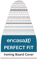 Encasa XO Ironing Board Cover and Pad 42"x14" - Thick 3mm Felt Padding, Drawstring Tightening & Lock, Easy Fit, Scorch & Stain Resistant, Fits Medium Ironing Board - Aztec