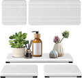 3PCS Water Absorbing Stone Tray, DryingNeat Diatomite Stone Sink Tray, Instant Dry Sink Coasters, Kitchen Sponge Hand Soap Holder, Bathroom Sink Vanity Trays,8 * 4inch and 4 * 4inch