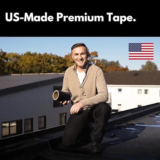 HSS RV Sealant Tape with MicroSealant - Waterproof Commercial Roofing Tape for Roof and RV Repair - UV- & Weatherproof - White - 6 inch x 25 ft.