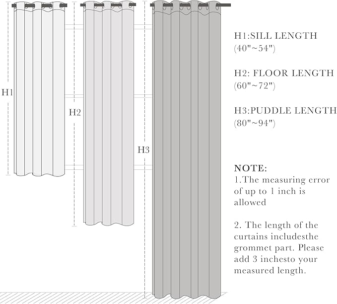 PONY DANCE Sage Green Curtains 94 Inches Long for Big Window, Extra Long Light Green Curtains for High Ceiling Living Room, Thermal Insulated Solid Drapes for Bedroom, 2 Panels