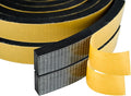 High Density Foam Weather Stripping Door Seal Strip Insulation Tape Roll for Insulating Door Frame, Window, Air Conditioner | Self Adhesive Sealing Weatherstrip (Black, 1 in x 1/2 in x 18 Ft)