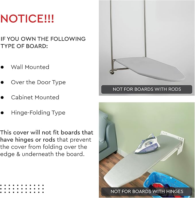 Encasa XO Ironing Board Cover and Pad 28"x12" - Thick 3mm Felt Padding, Drawstring Tightening & Lock, Easy Fit, Scorch & Stain Resistant, Fits Mini Ironing Board - Big Leaves Green