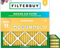 Filterbuy 19x19x1 Air Filter MERV 11 (MPR 1200) Allergen Defense Replacement (4-Pack), Electrostatic Pleated HVAC AC Furnace Filters, Made in USA (Actual Size: 19.00 x 19.00 x 0.75)
