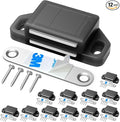 Cabinet Magnetic Catch Door Latch 30LB for Kitchen Drawer Magnets to Stay Closed Magnetic Catch Closet for Drawer（Black 12 Pack）