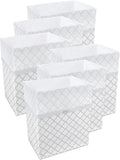 13 Gallon Disposable Pop-Up Trash Cans (6-Pack) with Fitted Bags – Foldable Garbage & Recycling Bins for Parties, Events & Kitchen (Trellis, 17" H x 13.5" W x 10" D)