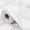 Drawer and Shelf Liner for Kitchen Cabinets Non-Adhesive, Non-Slip Cabinet Liner Shelf Paper Strong Grip Waterproof Easy to Clean for Kitchen Shelves Cupboard,Silver Geometric,12IN X 30FT