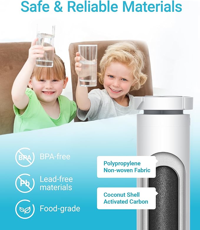 AQUA CREST XWF Replacement for GE® XWF, NSF Certified Refrigerator Water Filter, 3 Filters (Not XWFE®)