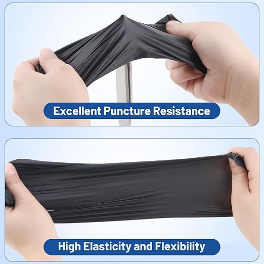 JMU Black Nitrile Gloves, 2000 Count, 3.5Mil XS Nitrile Gloves, Latex Free Powder Free