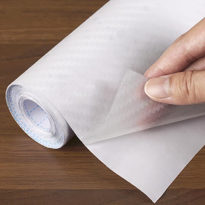 Self-Adhesive Shelf Liner Kitchen Liner, Waterproof Backed Paper Easy Peel and Stick Contact Liner Without Residue for Decor Your Desk Surface, Kitchen Countertops (Clear, 11.8 x 118.1 inches)