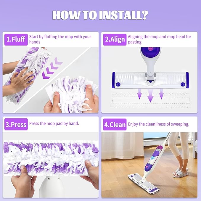 36 Pack Disposable Mop Pads for Swiffer Power Mop Pads, Replacement for Swiffer Power Mop Refills Compatible with Swiffer Power Mop Pads, Multi-Surface Mop and PowerMop Wood Mop Floor Cleaning