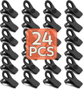FINDMAG 24 Pack Magnetic Chip Clips for Food Storage, Plastic Bag Clips with Strong Magnet for Fridge, Snack Bags, Chips, and Kitchen Use (Black)