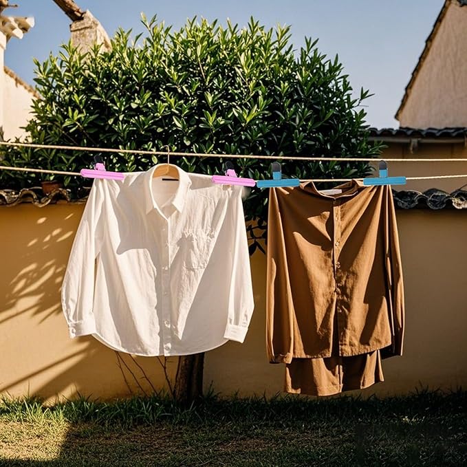 6 Pack Heavy Duty Bag Clip - Large Food Storage Clips for Chips, Snacks, Seal Bags - Durable Plastic Sealing Clips for Home, Office (3.5 x 6 Inch)