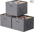 Lifewit Shoe Storage Organizer for Closet Fits 12-16 Pairs, Fabric Large Shoe Box Storage Containers with Clear Cover, Foldable Bins Fit for Boots Heels Sneakers 17"(L) x 17"(W) x 12.5"(H) 3 Pack Gray